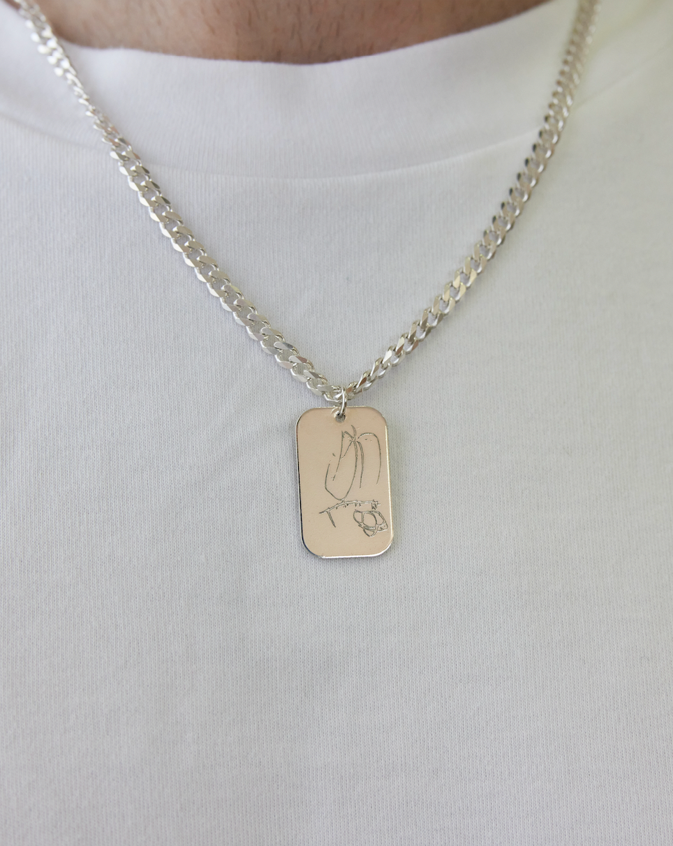 Custom Engraved Tag Necklace