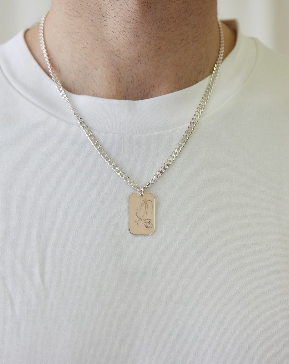 Custom Engraved Tag Necklace