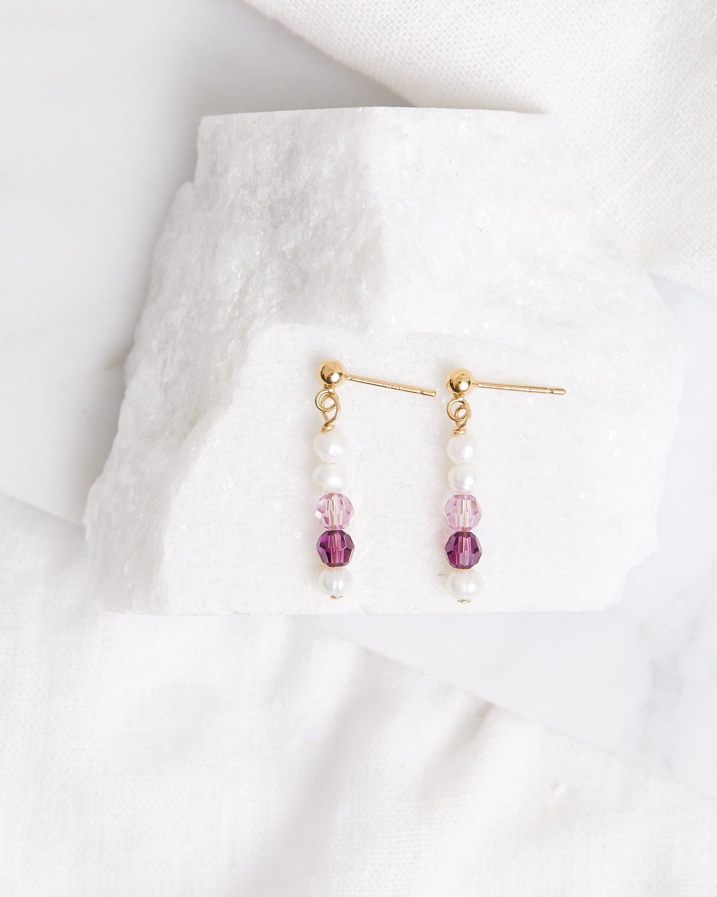 Crystal Dangling Studs