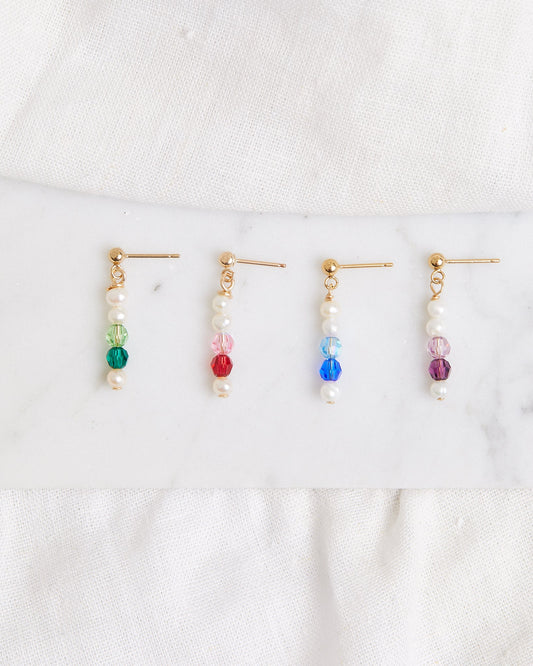 Crystal Dangling Studs