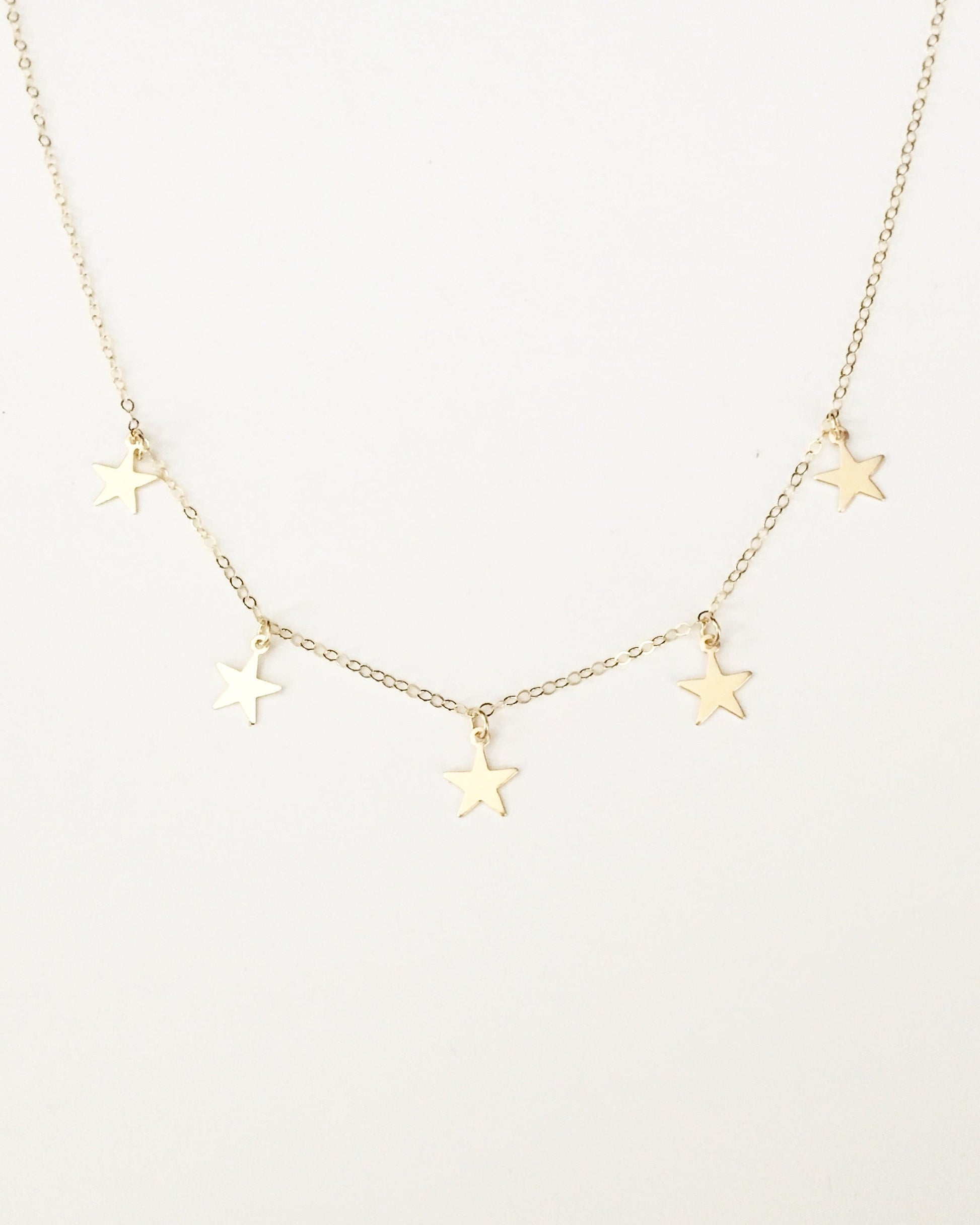 Gold or Silver Stars Necklace